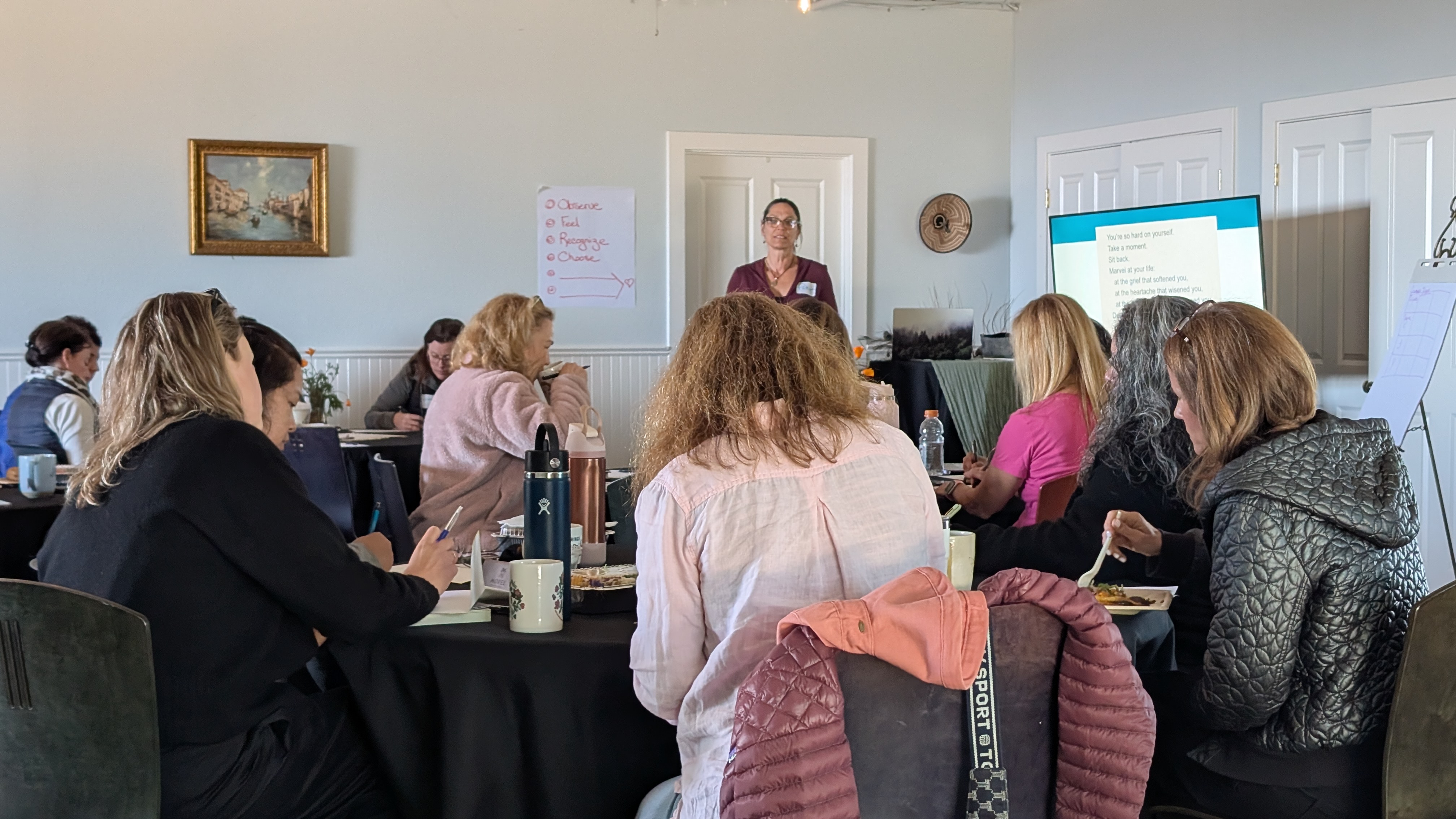 Corporate training session in progress at Living Well Event Center, Los Gatos CA