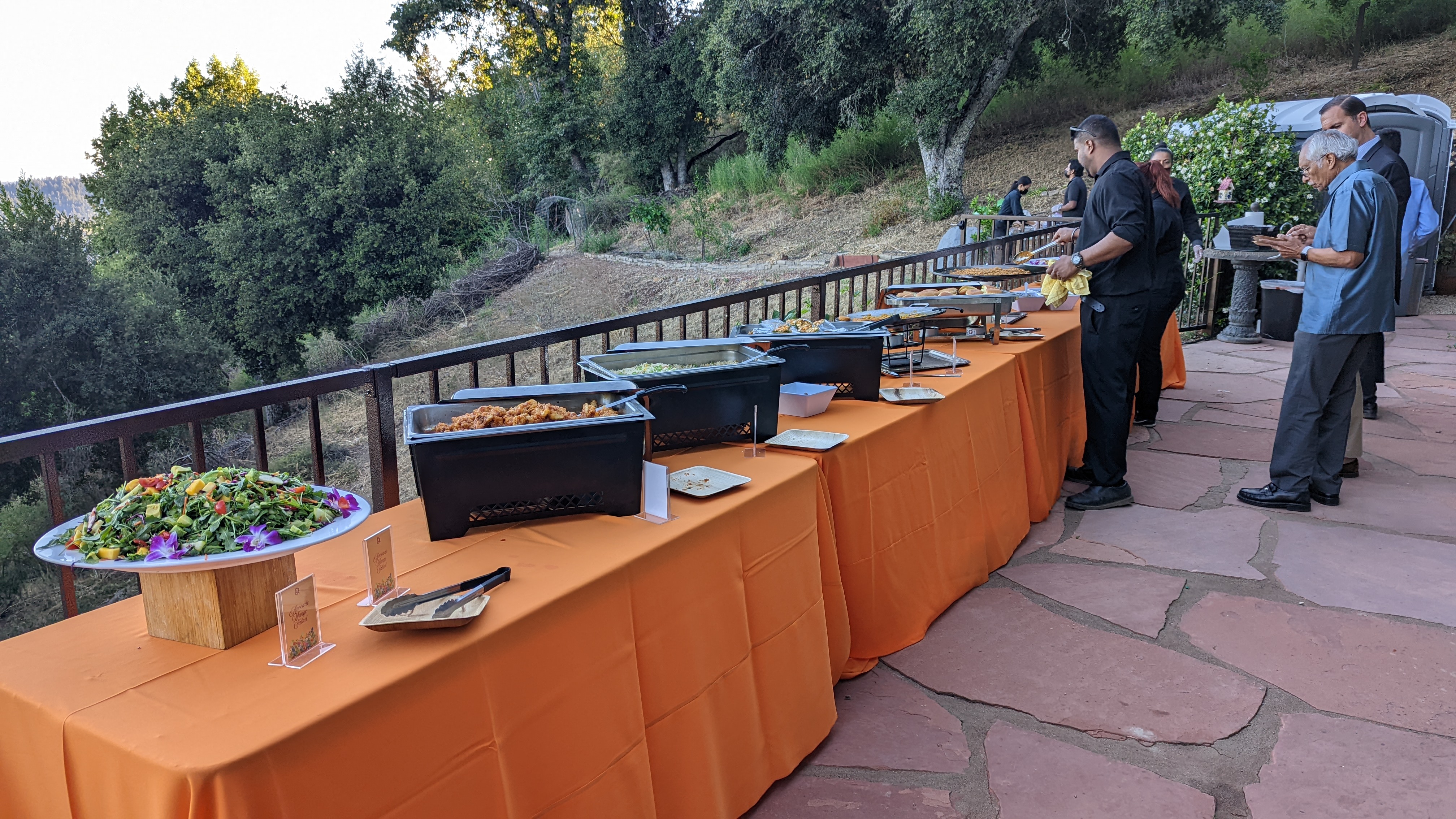 The deck and views at Living Well