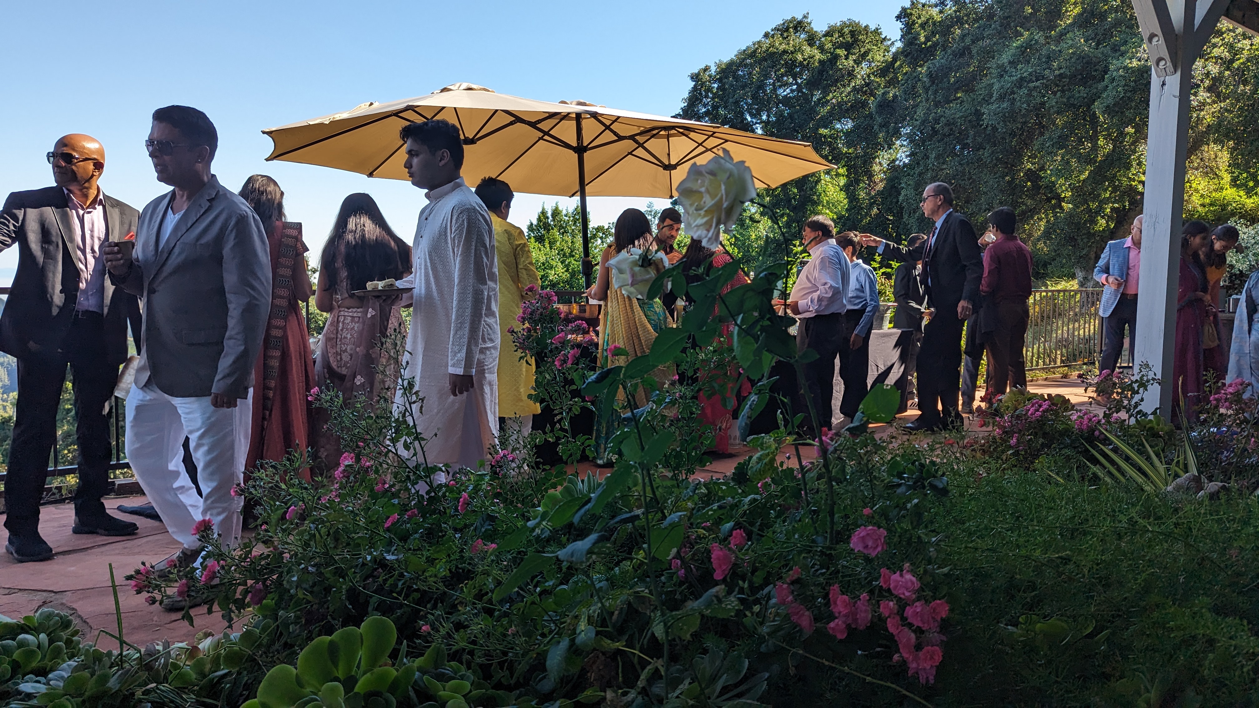 Outdoor event at Living Well Event Center with mountain views