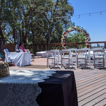 Wedding celebration in the mountains